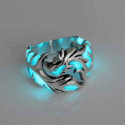 Punk fashion personality luminous dragon ring